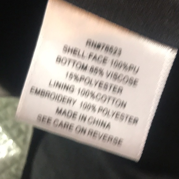 Luii Gray PU Faux Leather Aztec Inspired Design Jacket Size Medium - Picture 8 of 10